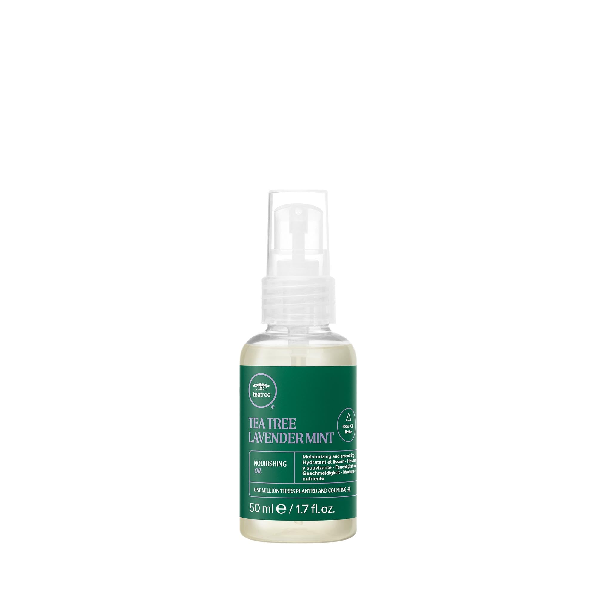 Tea Tree Lavande Menthe huile nourrissante en bouteille pour cheveux bouclés et secs