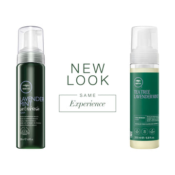 Tea Tree Lavender Mint Curl Refresh Foam: enfoque desenredante para rizos.