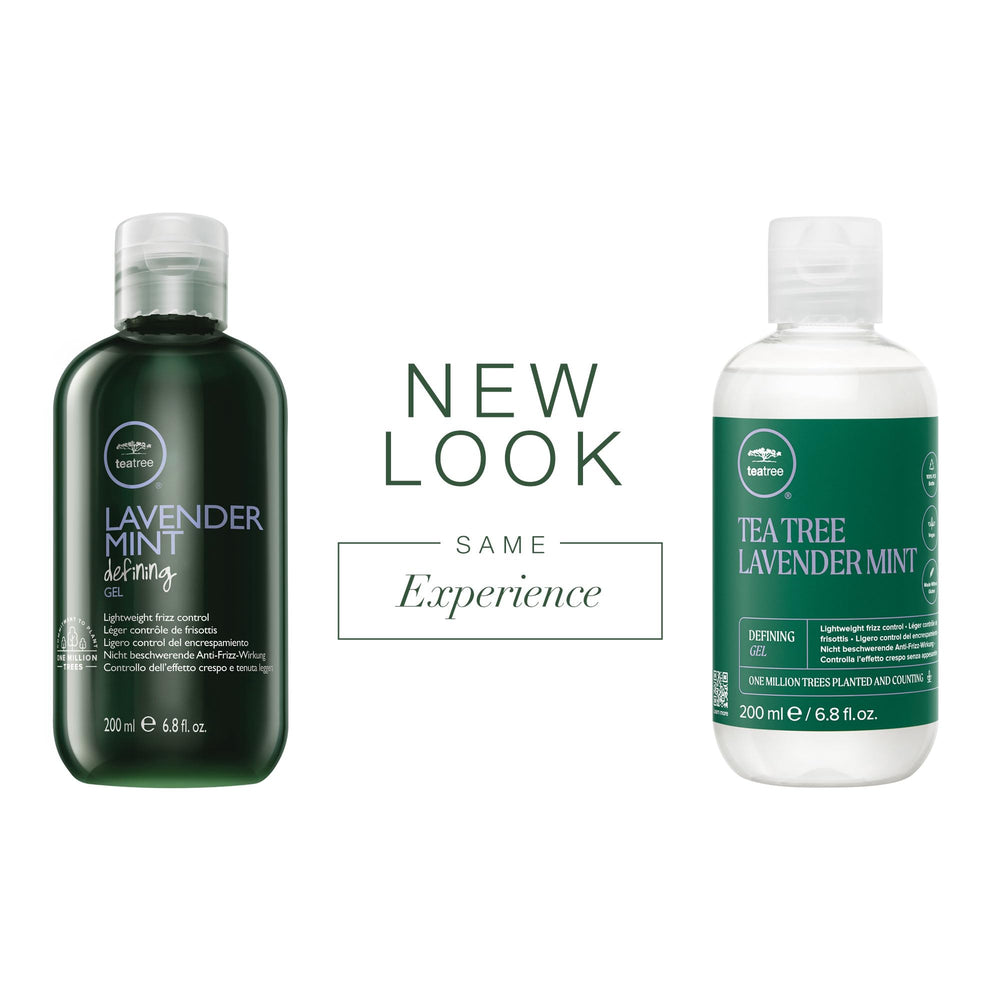 Tea Tree Lavender Mint Defining Gel being applied to define curls and reduce crunch.