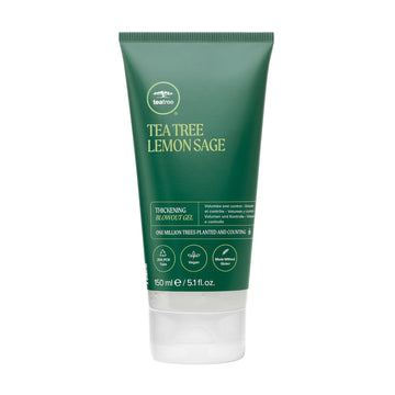 Tea Tree Lemon Sage engrosador en botella, volumen ligero para cabello fino.