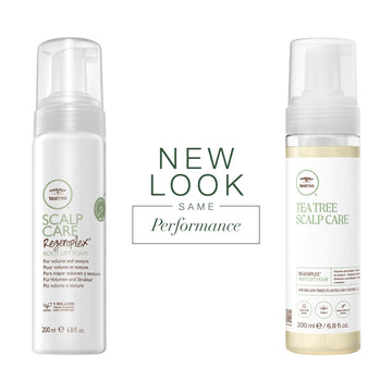 Tea Tree mousse voluminizante de raíz aporta cuerpo al cabello.