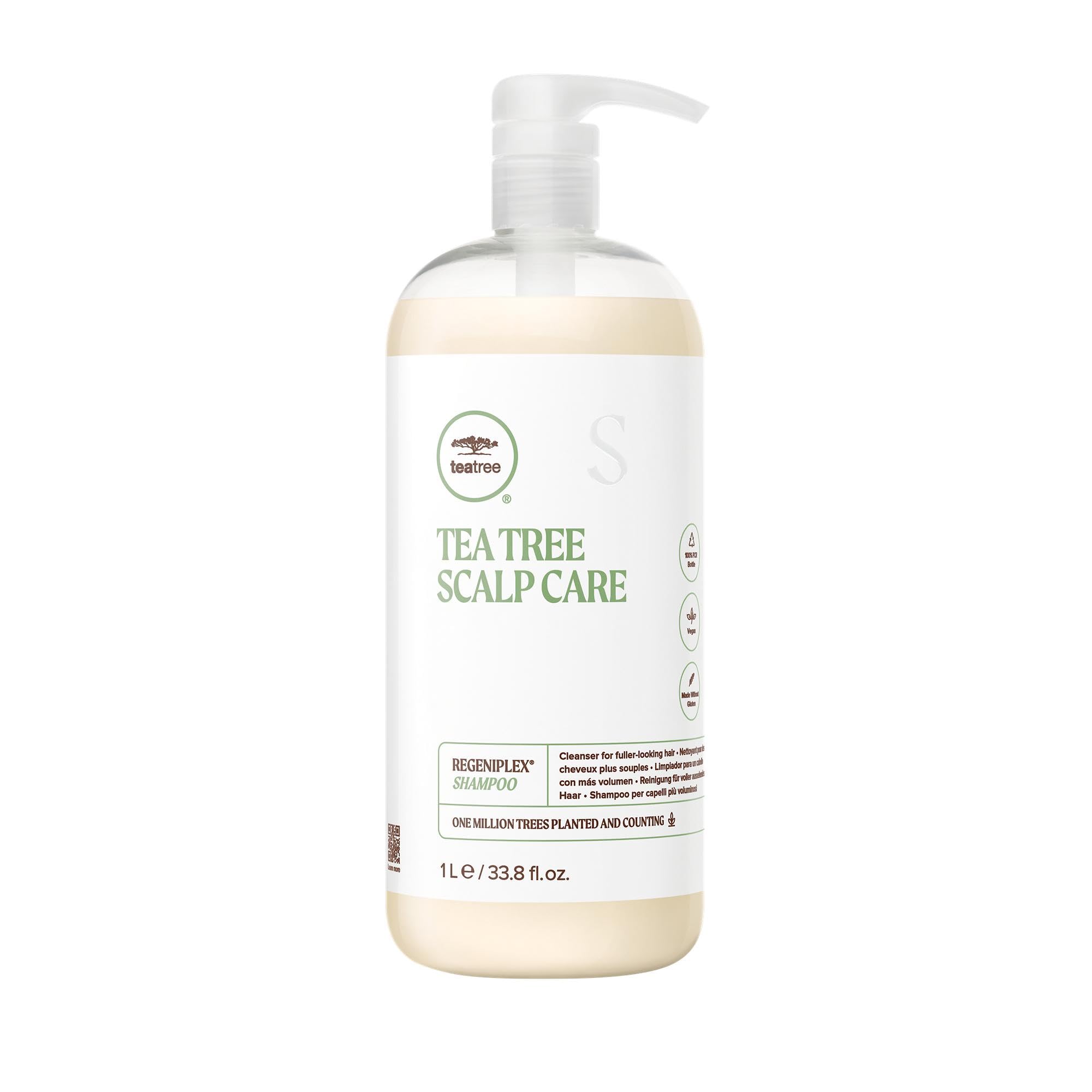 Tea Tree Regeniplex champú envase botella, limpieza suave para cabello fino