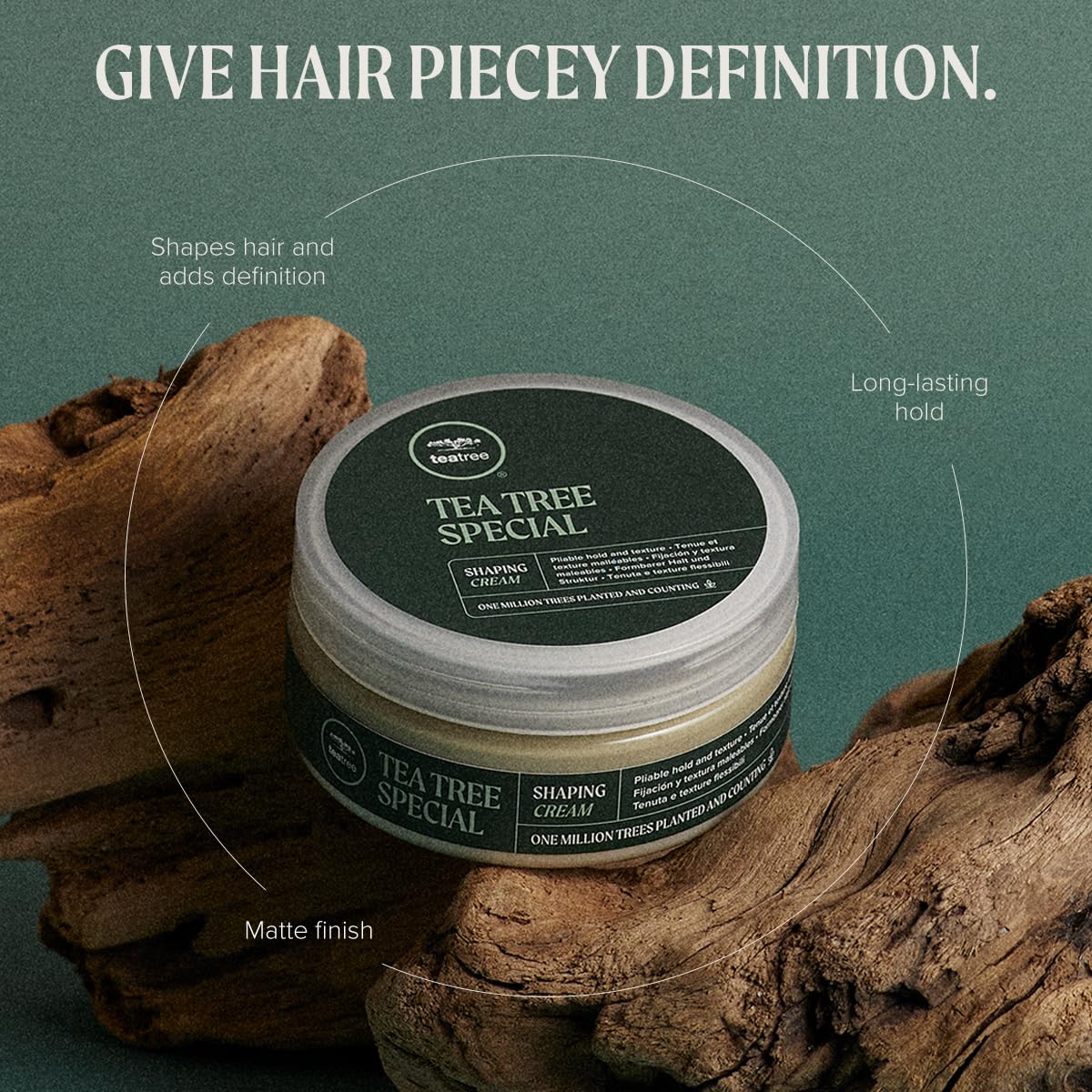 Tea Tree Shaping Cream acabado mate para todo tipo de cabello.
