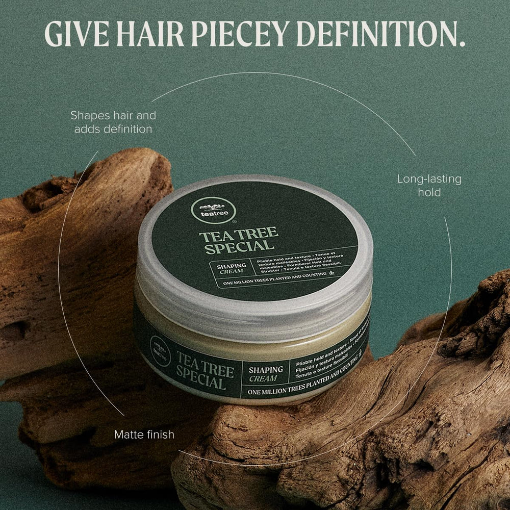 Tea Tree Shaping Cream acabado mate para todo tipo de cabello.