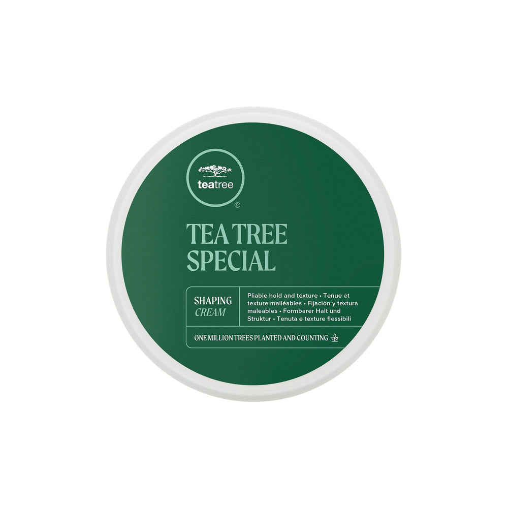 Tea Tree Shaping Cream definición y textura para peinados con estilo duradero.