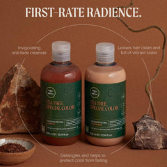 Tea Tree Special Color Shampoo espuma cremosa para cabello teñido.