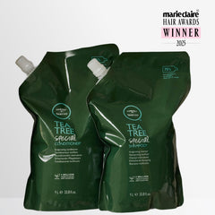 Desenreda y suaviza el cabello con Tea Tree Special, sensación suave y manejable.
