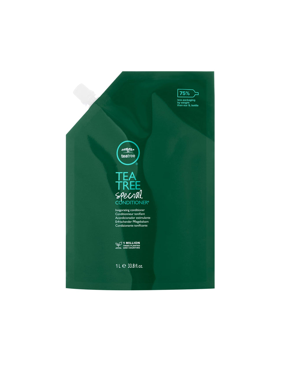 Acondicionador Tea Tree Special en envase de aluminio, ideal para rellenar y reducir residuos.
