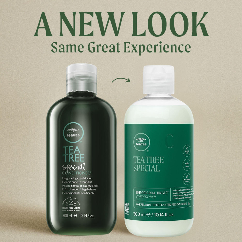 Tea Tree Special Conditioner, textura cremosa que facilita el peinado diario.