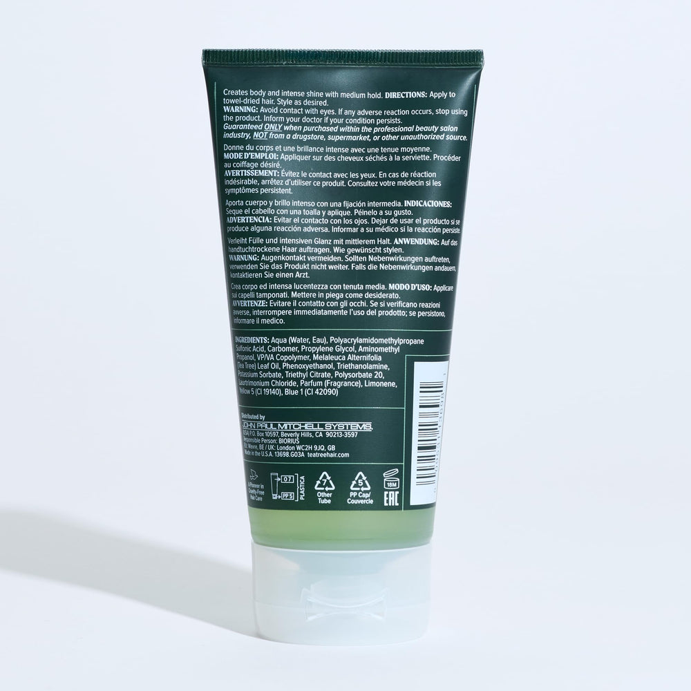 Tea Tree Styling Gel, uso en cabello húmedo o seco para flexibilidad
