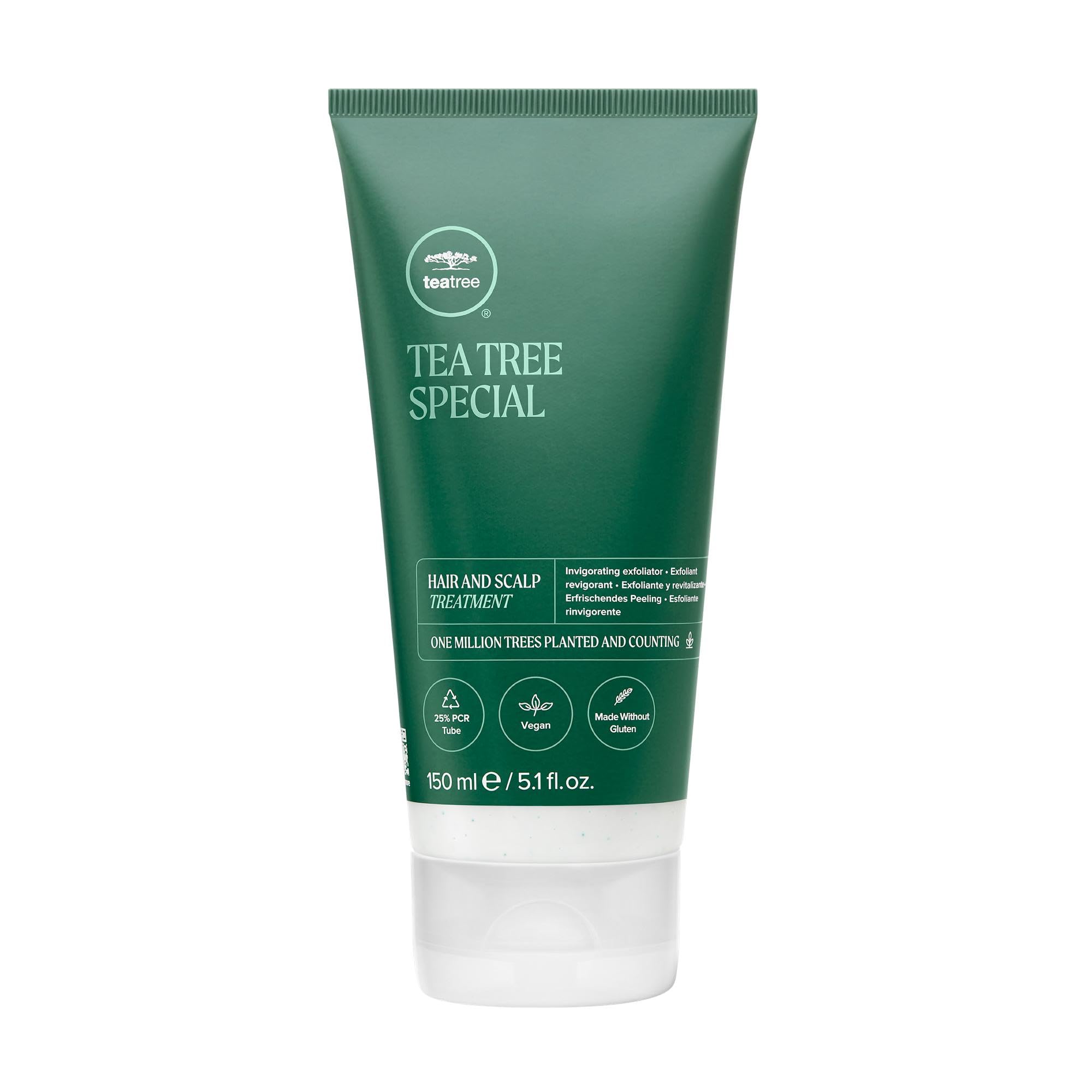 Tea Tree tratamiento para cabello y cuero cabelludo en botella, perfuma y revitaliza.