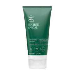 Tea Tree tratamiento para cabello y cuero cabelludo en botella, perfuma y revitaliza.