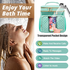 Tealari bolsa de ducha con colgador fuerte para colgar en baño