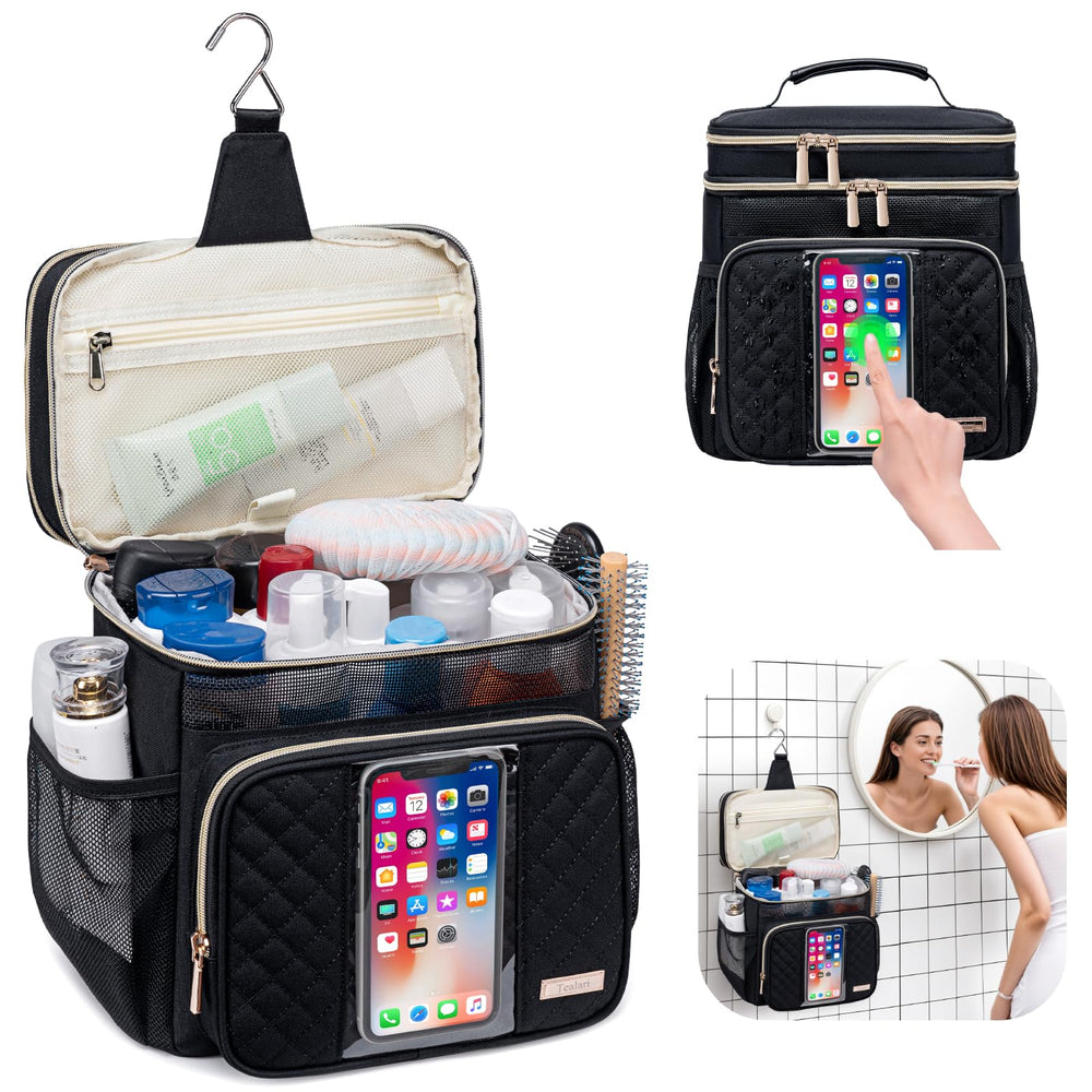 Tealari bolsa de ducha resistente al agua, diseño ventilado para secado rápido.