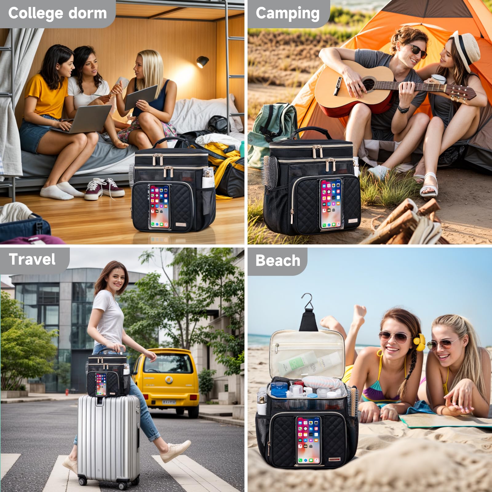Tealari bolsa de viaje plegable, ahorra espacio cuando no se usa.