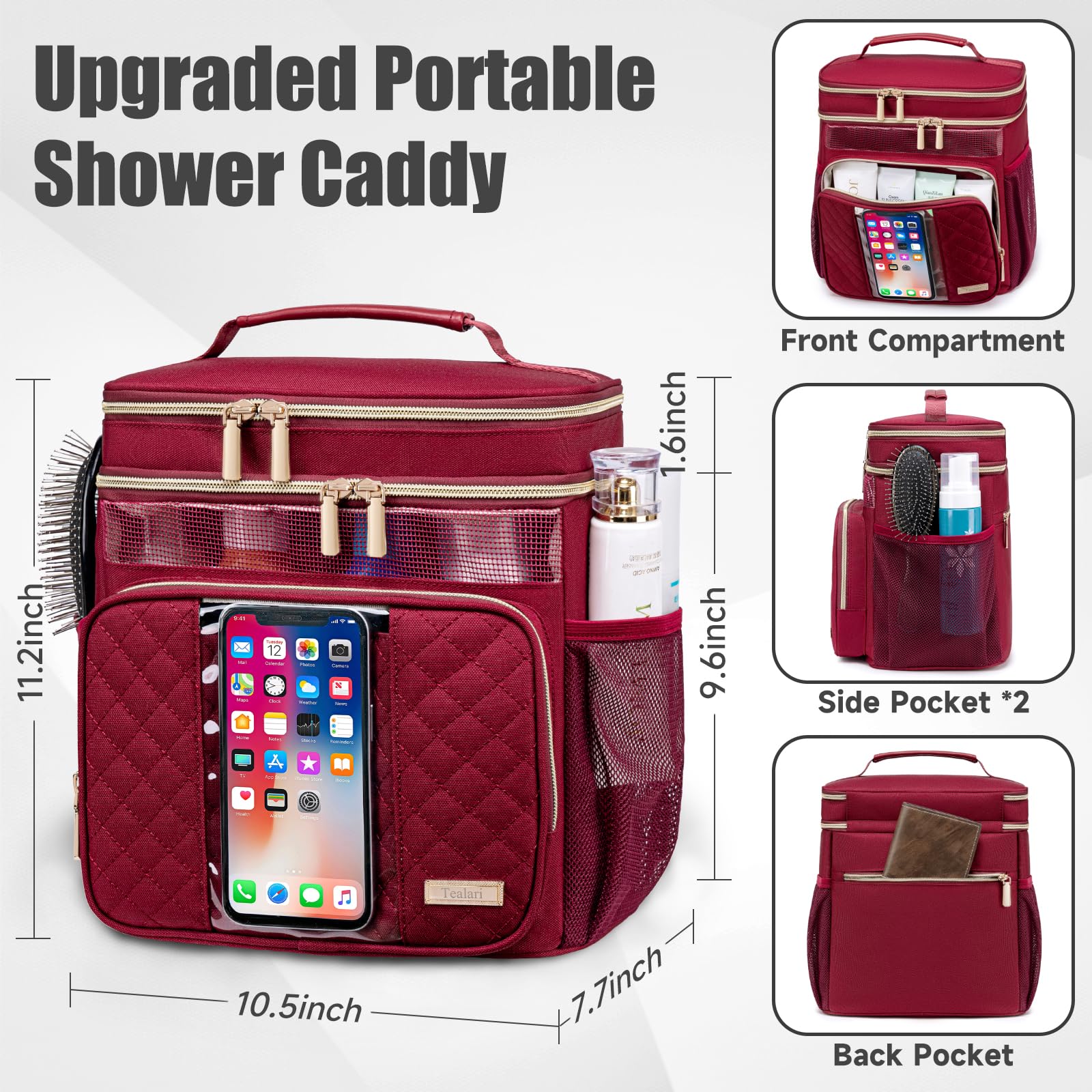 Tealari bolsillo teléfono transparente e impermeable, acceso sencillo durante viajes.