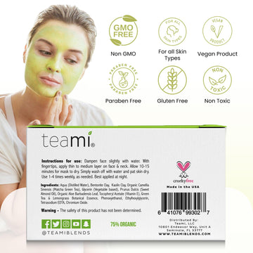 Teami Detox Face Mask after use skin appears refreshed and soft