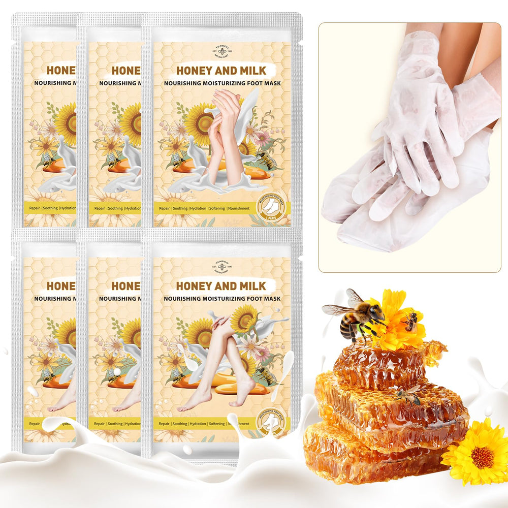 TEAWOO mascarilla hidratante para manos y pies, piel suave