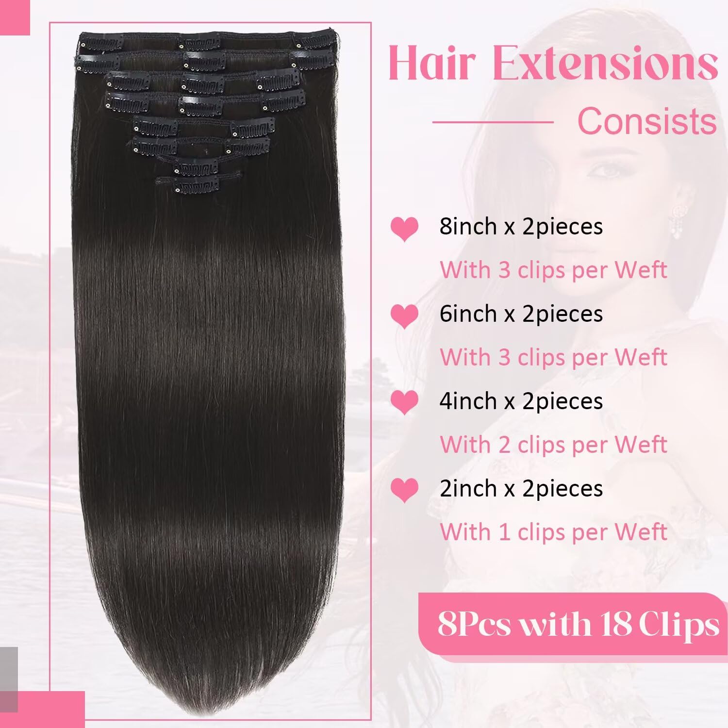 Cabello Remy 100% de Tebelove, brillo natural en primer plano