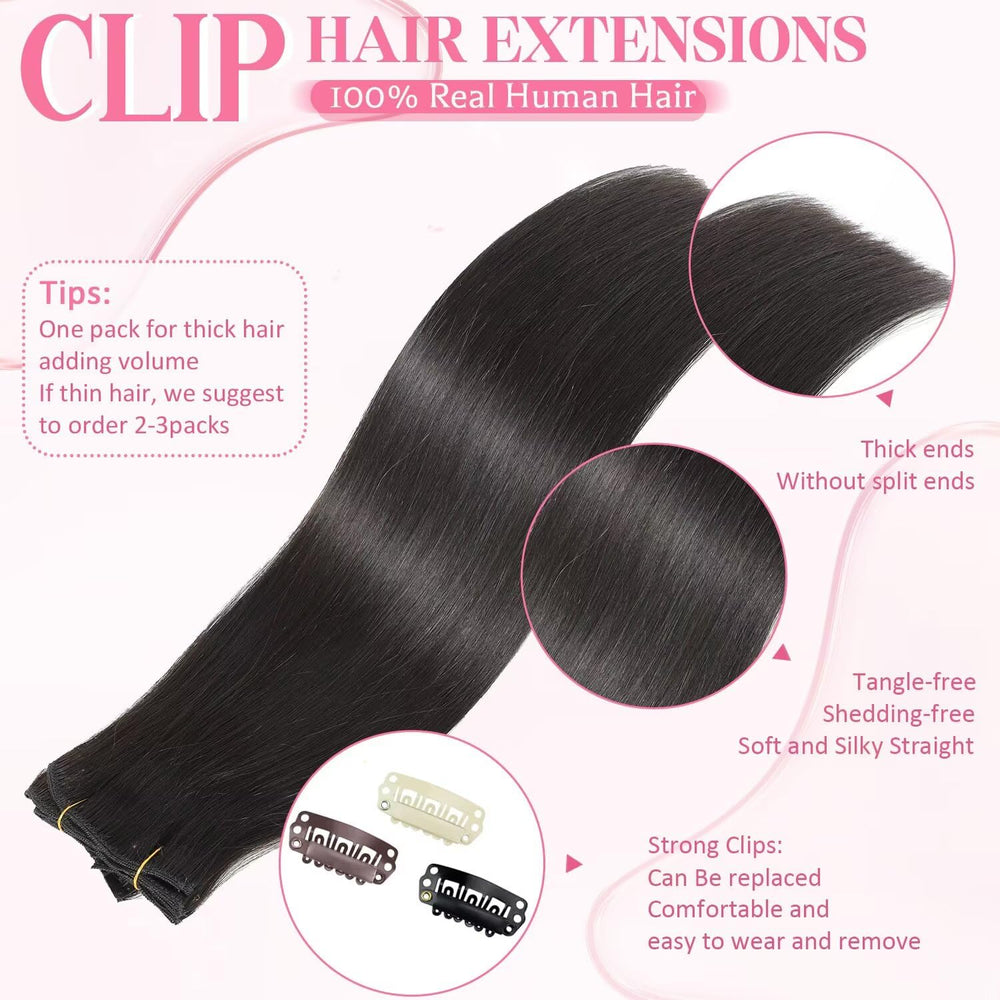 Extensiones en negro natural para uso diario