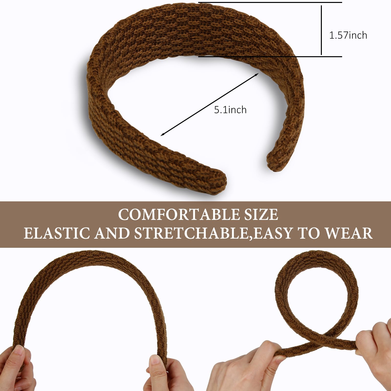 Bandas TEBIEKOY antideslizante para cabello estable durante el día.