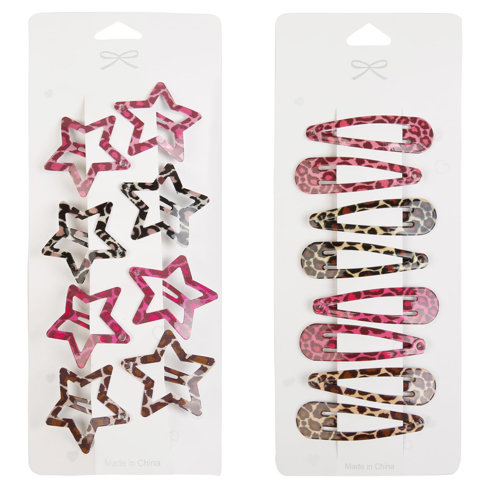 TEBIEKOY clip estrella leopardo marrón: ideal para peinados diarios con brillo