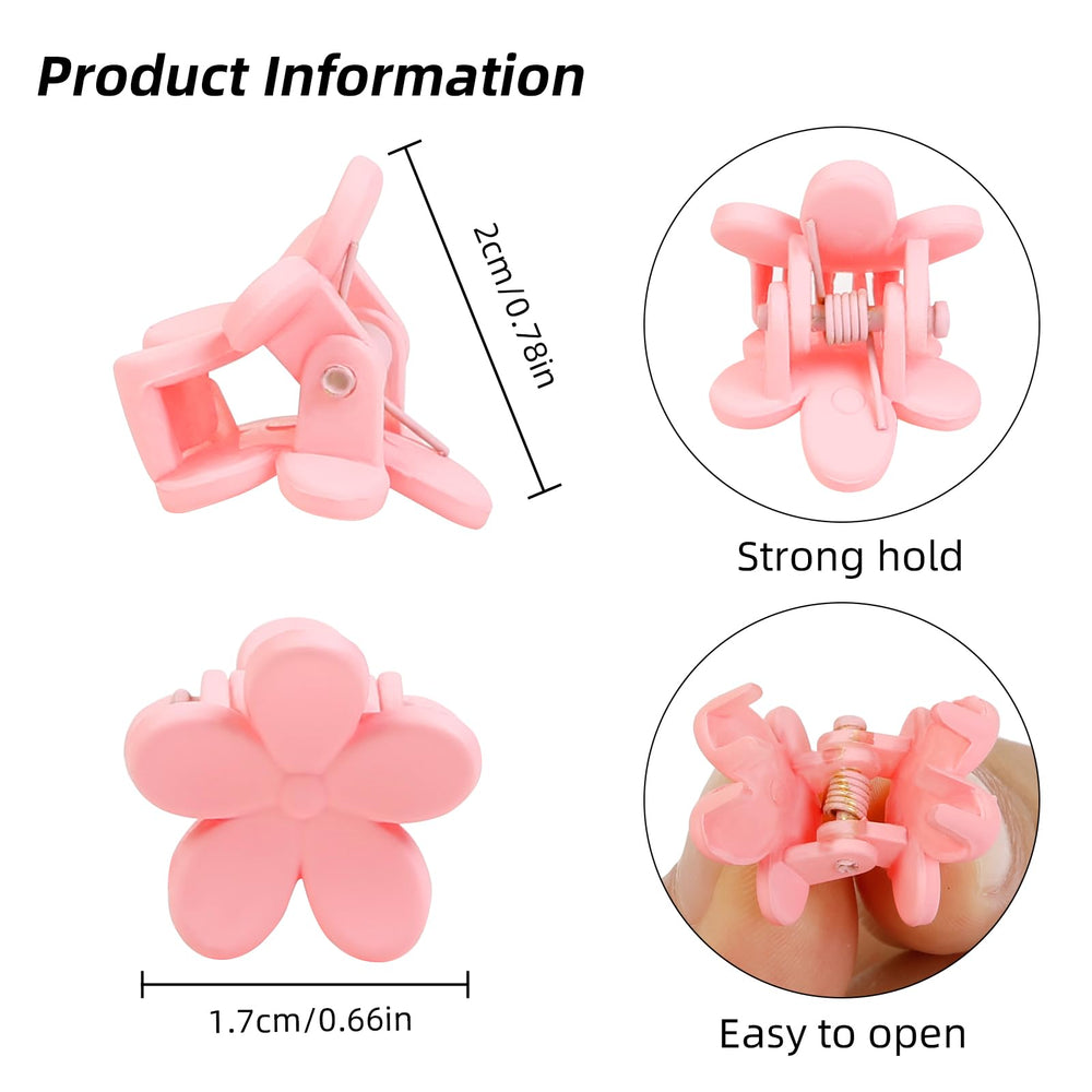 TEBIEKOY clip de flor mini colorido ofrece agarre seguro en el cabello.