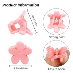 TEBIEKOY clip de flor mini colorido ofrece agarre seguro en el cabello.