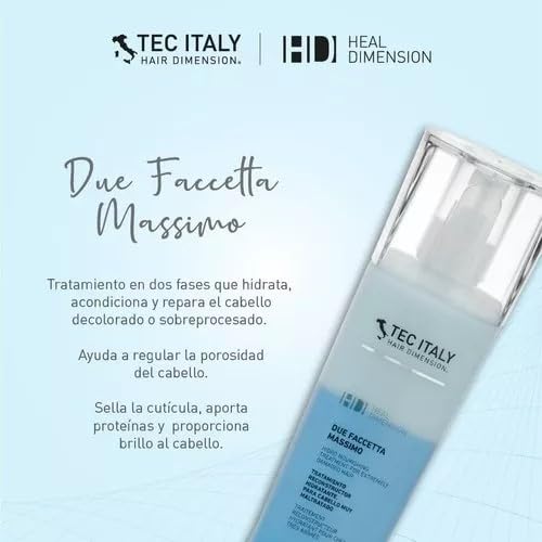 Tec Italy Due Faccetta Massimo: sellado de cutícula y brillo intensificado para cabello suave.