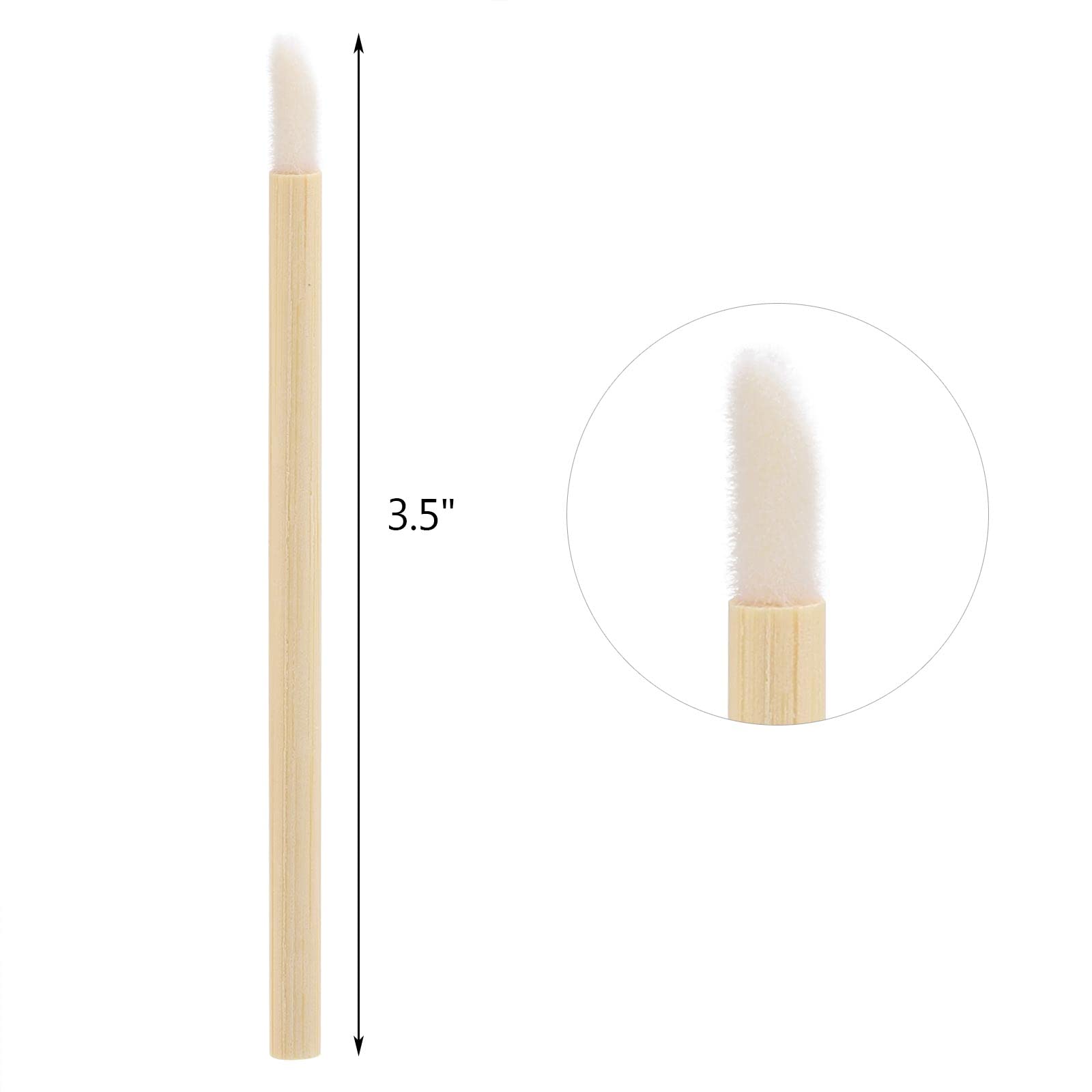 Tecbeauty aplicador labial de bambú y algodón, higiene en cada uso