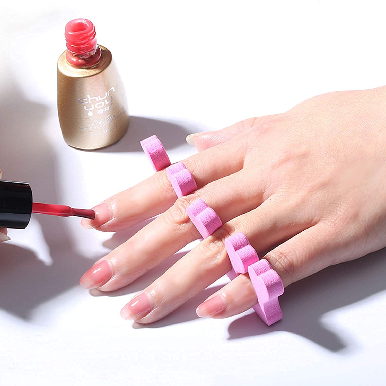 Tecbeauty separadores de dedos, uso en salón o casa, mantiene dedos separados.