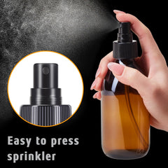 Tecohouse pack de dos botellas de vidrio ámbar para soluciones de limpieza.