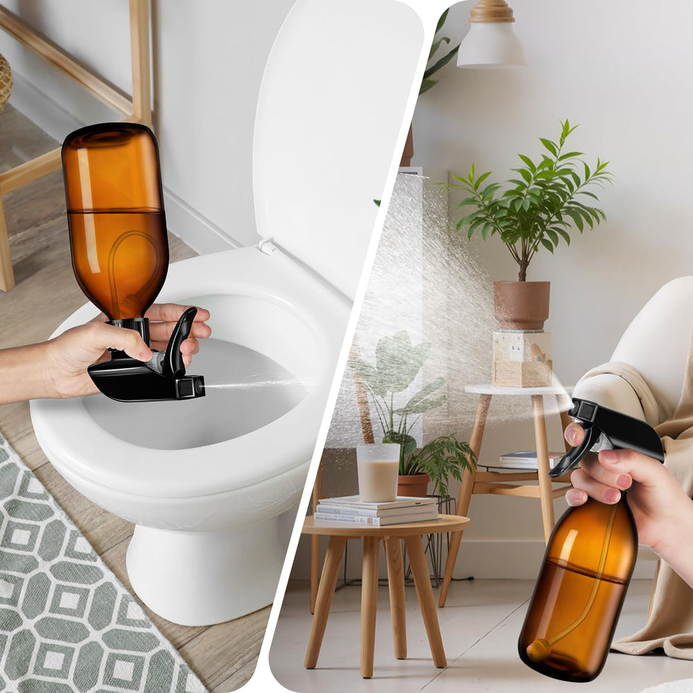 Tecohouse: ampolla ámbar multifuncional, ideal para soluciones caseras y cuidado personal.