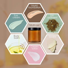 Frasco ámbar Tecohouse de 1oz, perfecto para cosméticos en formato pequeño