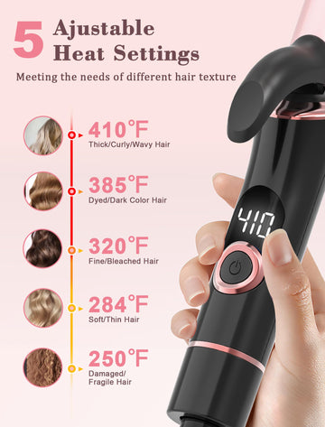 TECSIX rizador cerámico para un peinado suave con menos frizz.