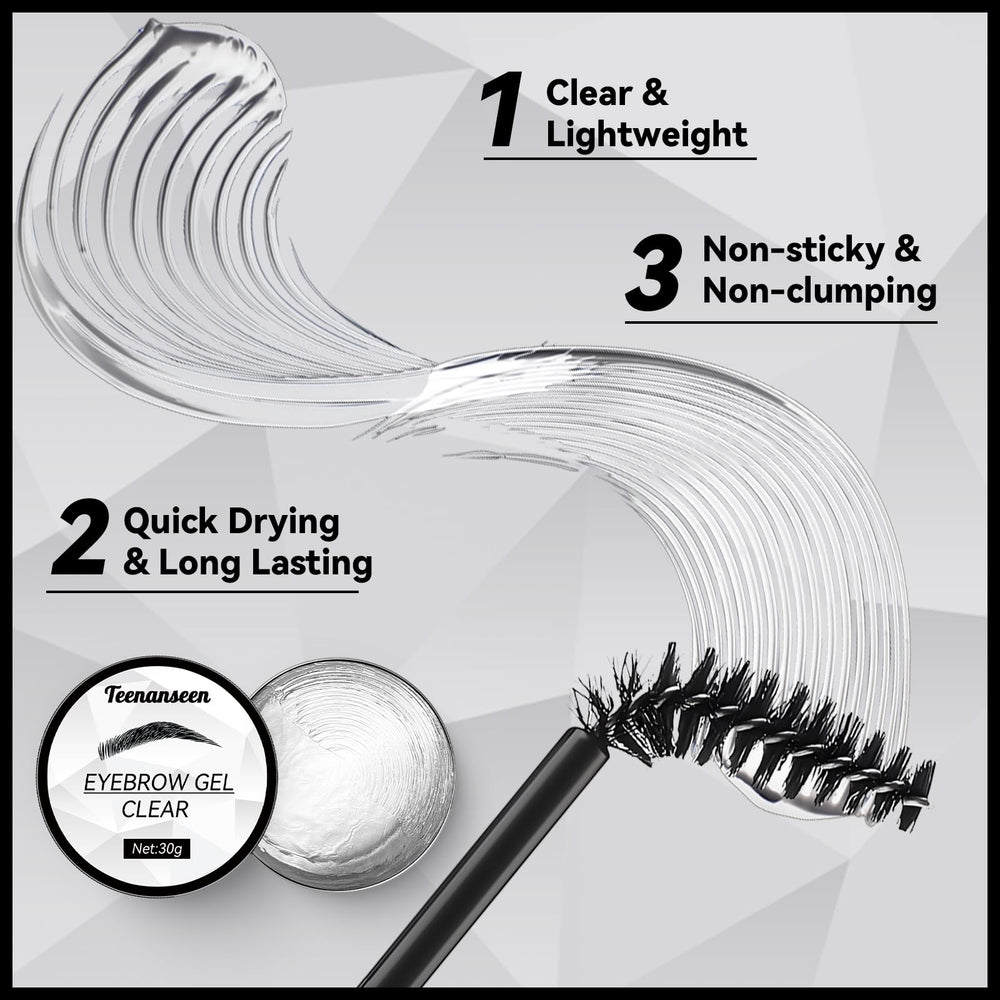 Teenanseen Eyebrow Gel brushes double pack for precise, mess-free application.