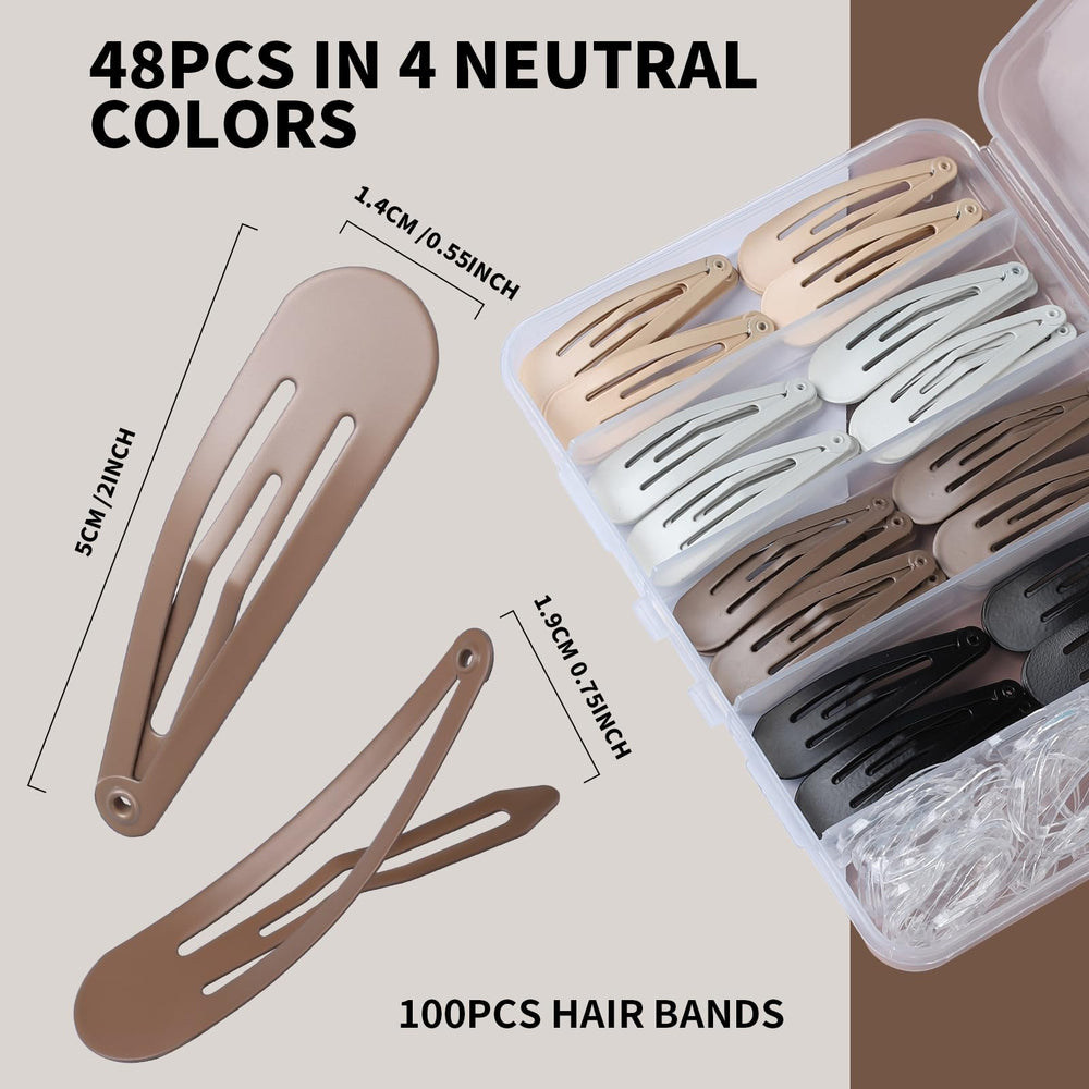 Pinzas Teenitor en cuatro colores neutros, combinación versátil para cualquier peinado.
