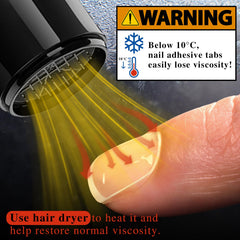 Teenitor adhesivos uñas 0.3 mm, delgados para fijación cómoda.