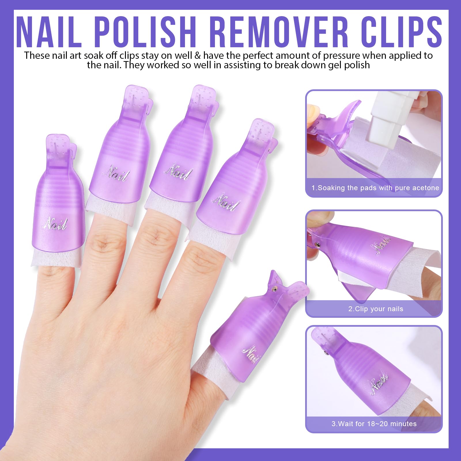 Almohadillas remover gel uñas: disolución suave para quitar gel cómodamente.