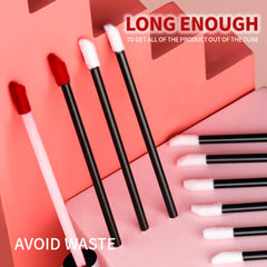 Teenitor aplicador labial descartable punta flock, suave y preciso para labios.