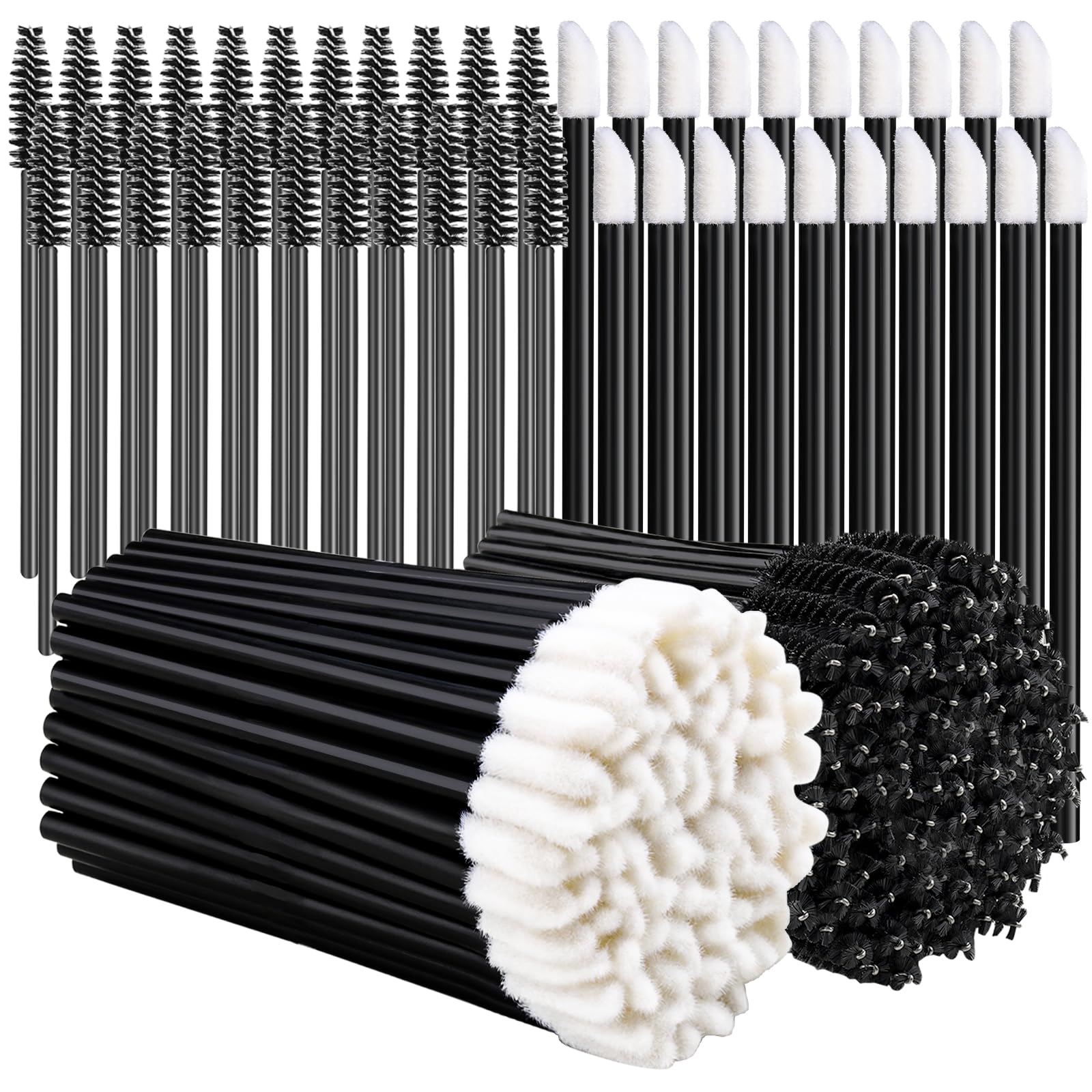 Teenitor aplicadores descartables para rimel, 200 piezas, ideal para pruebas en clientes.