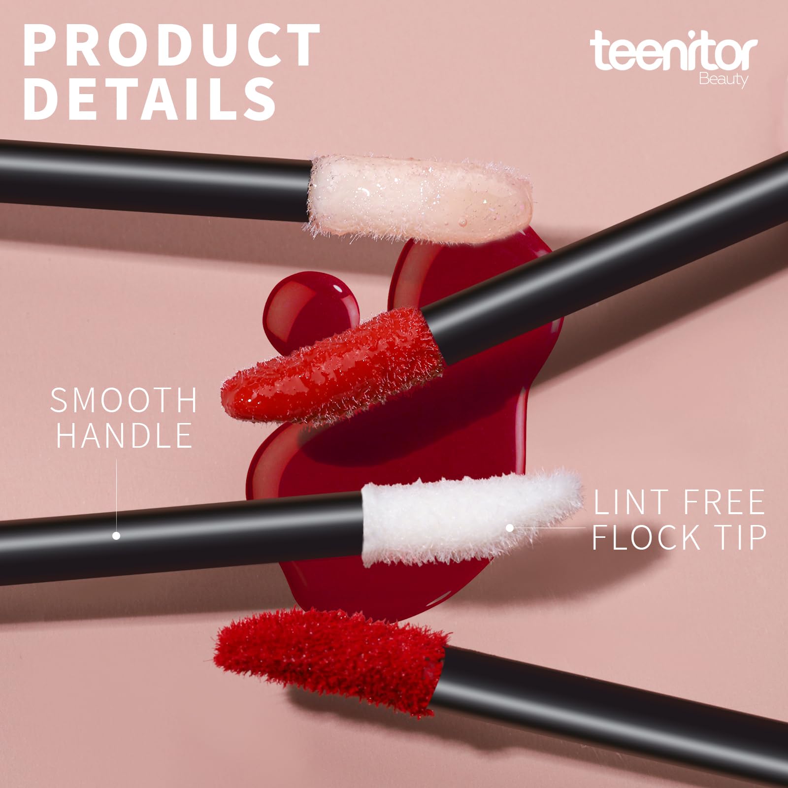 Teenitor-aplicadores-labios-desechables-600unidades: kit práctico para profesionales y uso diario.