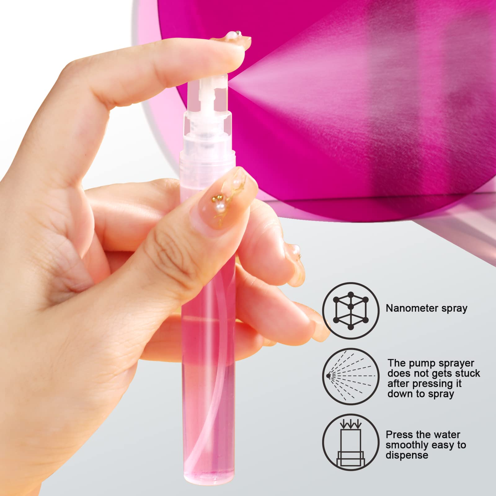 Teenitor atomizador perfume rociado fino 10ml, cobertura uniforme
