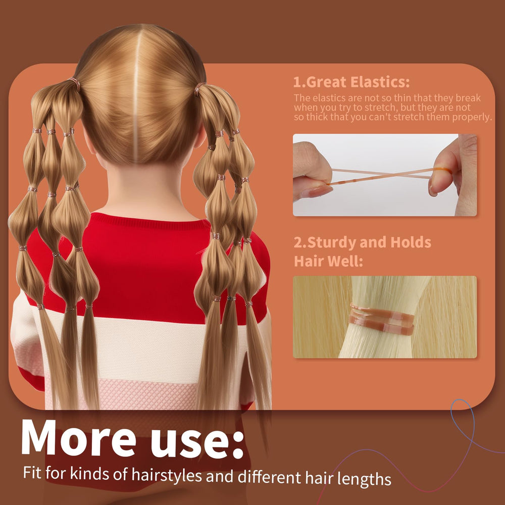Teenitor bandas elasticas para cabello, perfectas para cola de caballo, marrón claro.