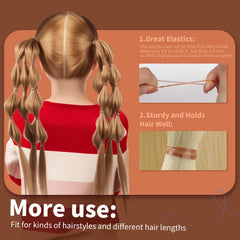 Teenitor bandas elasticas para cabello, perfectas para cola de caballo, marrón claro.