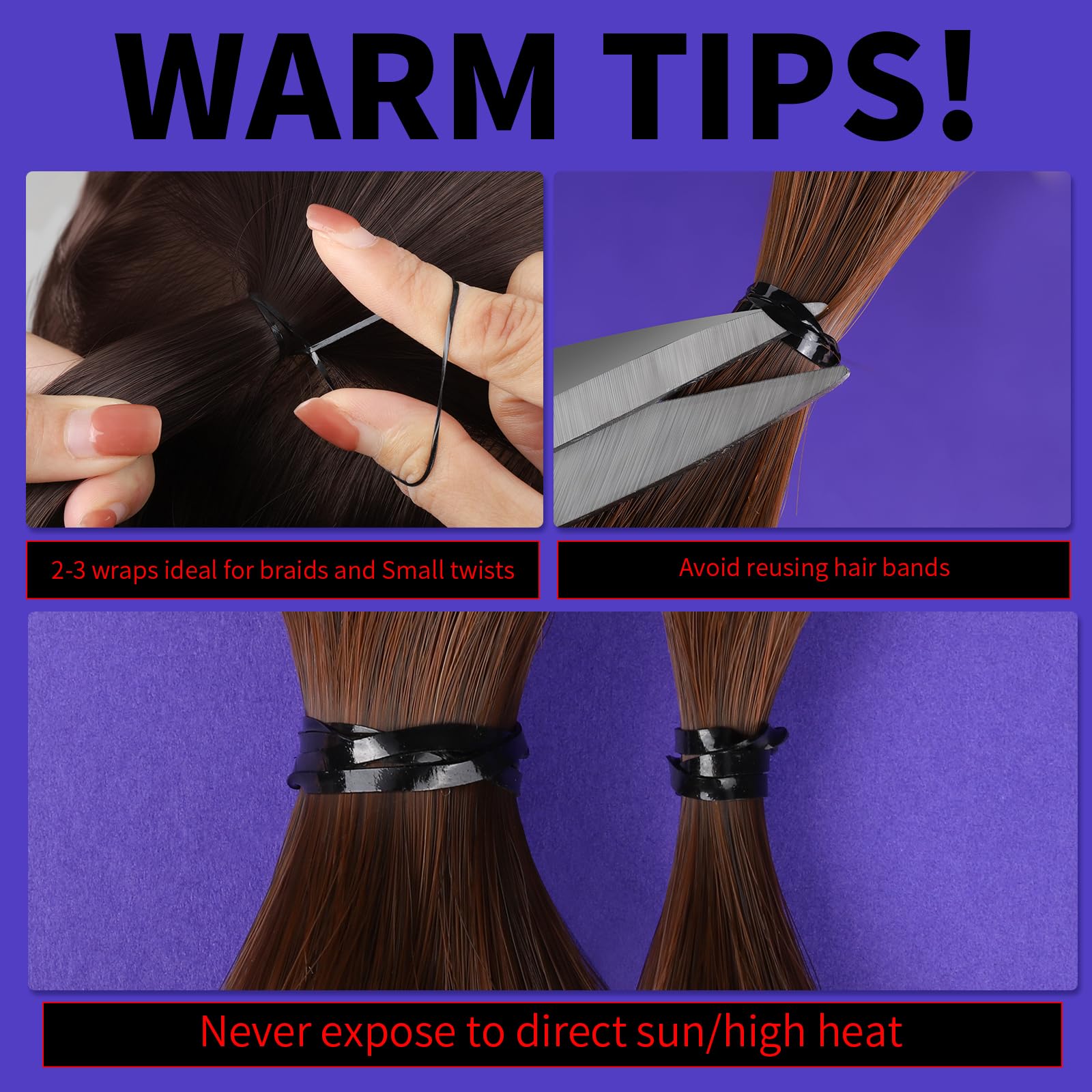 Teenitor bandas para coletas, fáciles de quitar sin tirar del cabello.