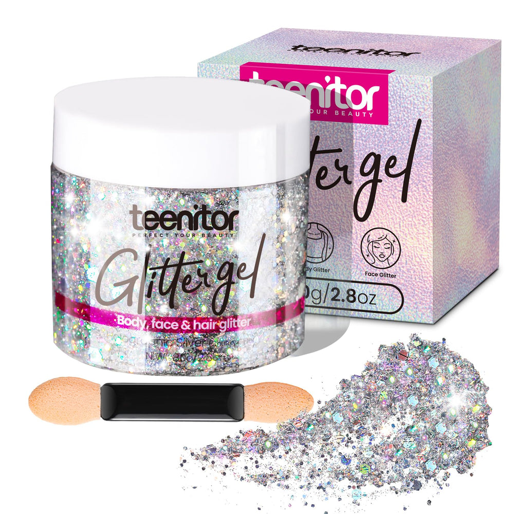 Teenitor Brillo Corporal Gel Disco: brillo intenso para cuerpo y festival