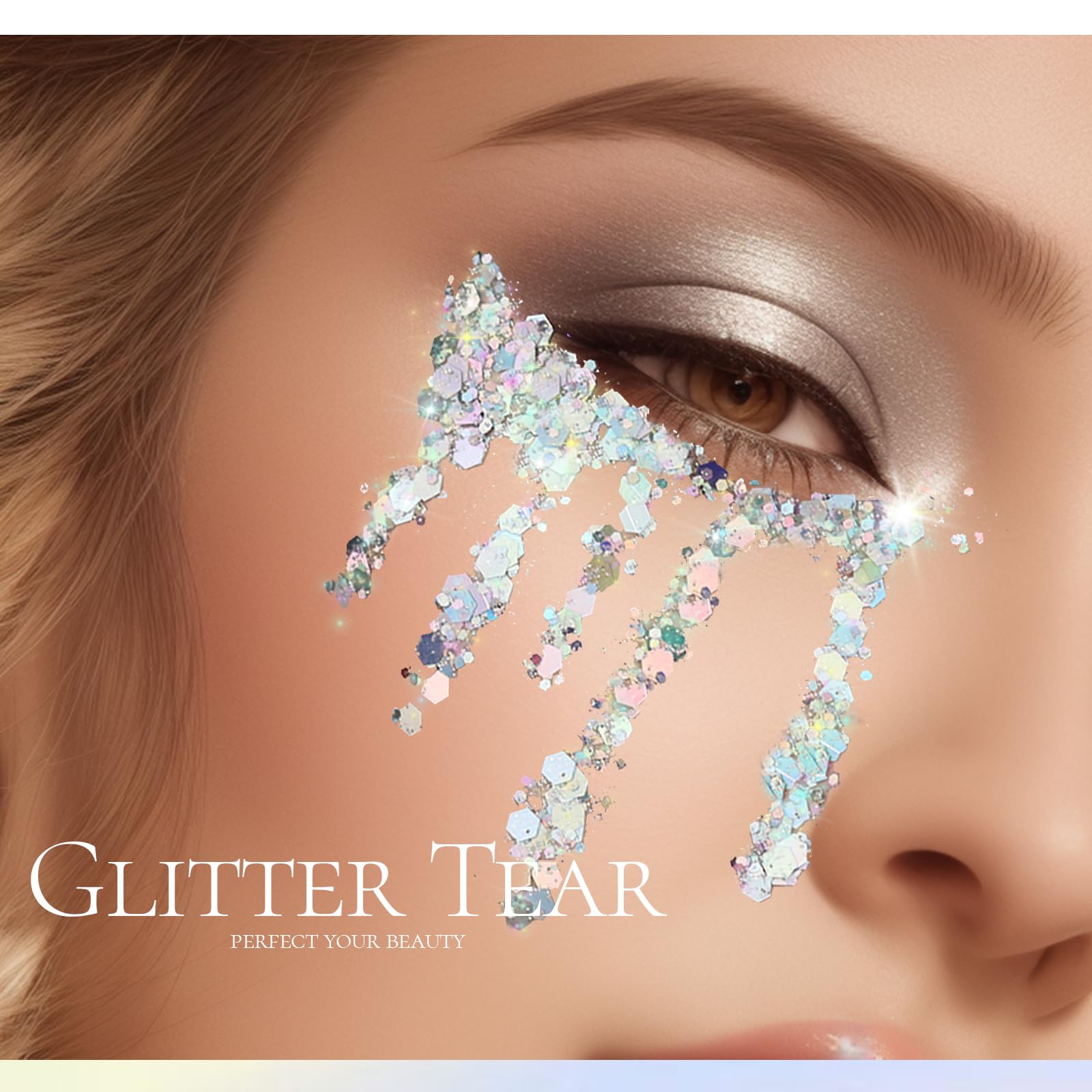 Teenitor Brillo ojos Gel Plateado: mirada destacada sin irritación