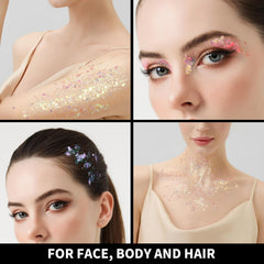 Teenitor brillos para ojos y cabello, luz ultravioleta