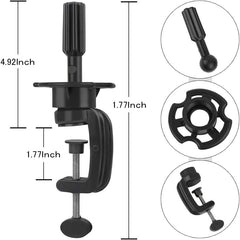 Teenitor soporte con abrazadera negra para cabeza de maniquí, perfecto para almacenamiento.